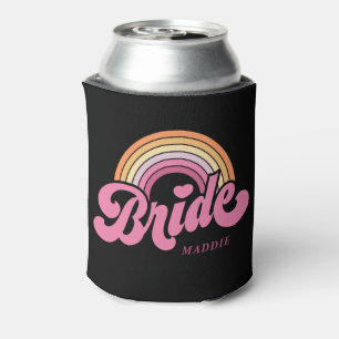Rainbow Bride Retro Personalisiert Can Cooler Dosenkühler