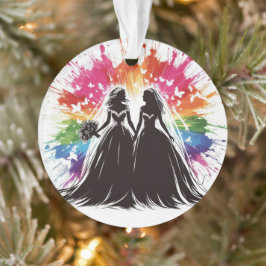 Rainbow Brides Erste Weihnachten Ornament