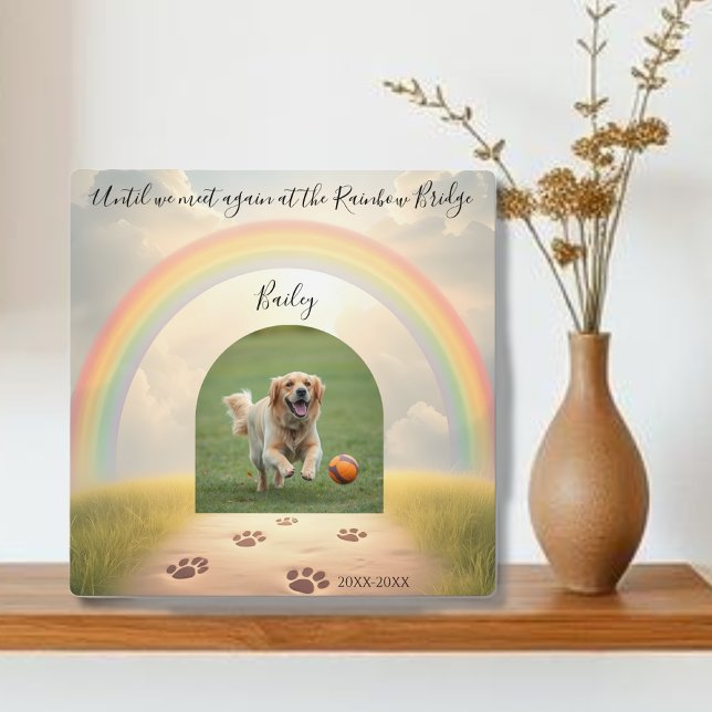 Rainbow Bridge-Custom Pet Fotoplatte (Rainbow Bridge-Custom Pet Plaque )