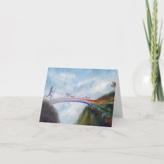 Rainbow Bridge Dog Cat Heaven Card Karte