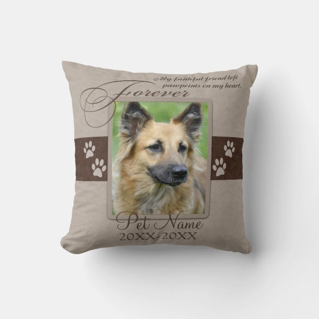 Rainbow Bridge Forever Loved Pet Beileid Custom Kissen (Vorderseite)