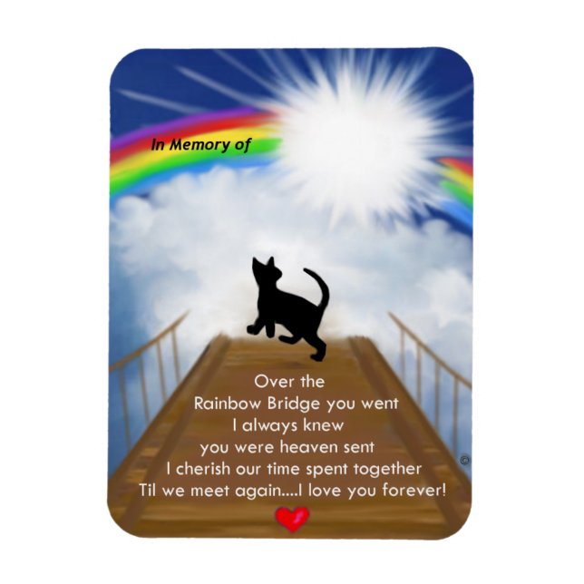 Rainbow Bridge für Cats Magnet (Vertikal)