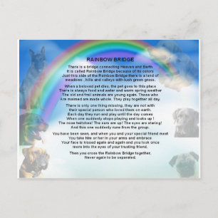 Rainbow Bridge Gedicht Postkarte