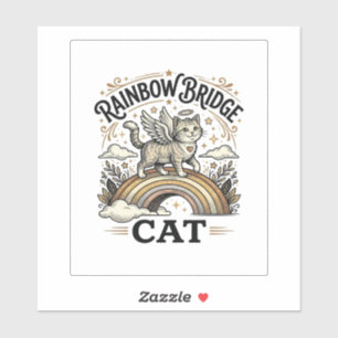 Rainbow Bridge Katze Katze Gedenk Rainbow Bridge V Aufkleber