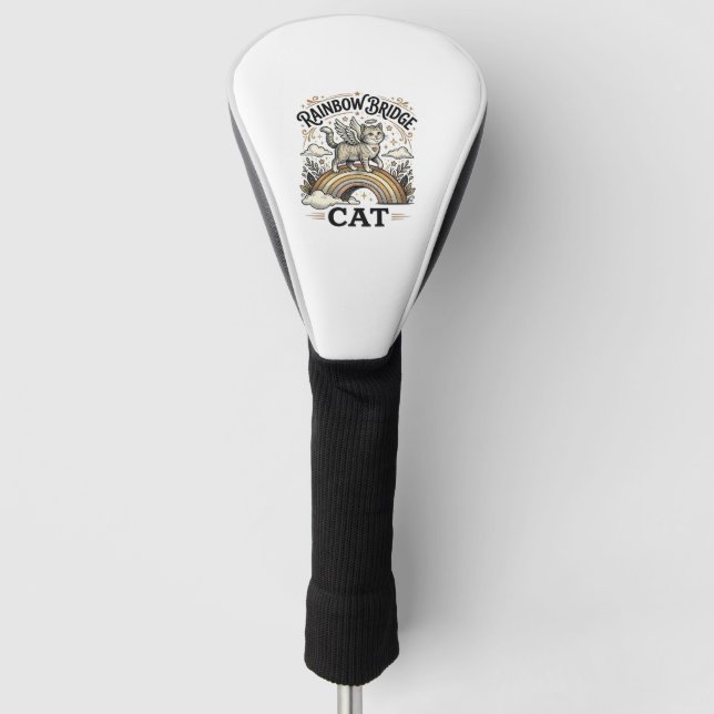 Rainbow Bridge Katze Katze Memorial Rainbow Bridge Golf Headcover (Vorderseite)