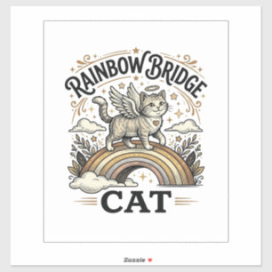 Rainbow Bridge Katze Katze Memorial Regenbogenbrüc Aufkleber