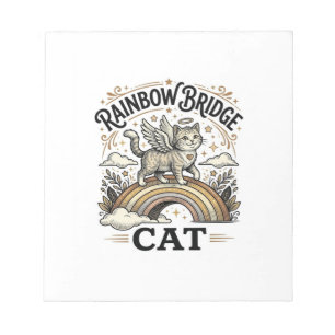 Rainbow Bridge Katze Katze Memorial Regenbogenbrüc Notizblock