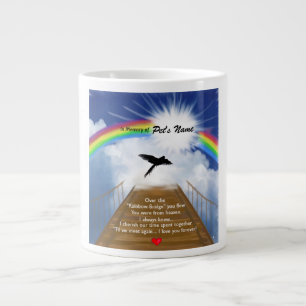Rainbow Bridge Memorial Gedicht für Vögel Jumbo-Tasse