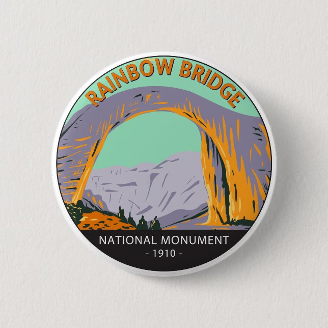 Rainbow Bridge National Monument Utah Vintag Button (Vorderseite)