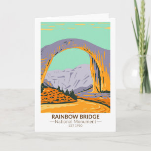 Rainbow Bridge National Monument Utah Vintag Karte