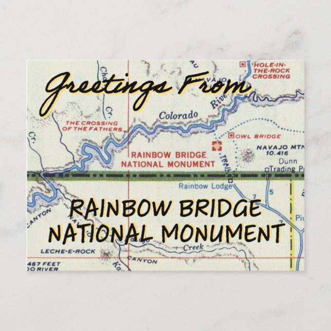 Rainbow Bridge National Monument Vintag Postkarte (Vorderseite)