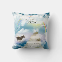 Rainbow Bridge Pet Horse Memorial Kissen
