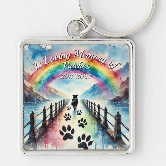 Rainbow Bridge Pet Loss Memory Petal Press Co. Schlüsselanhänger (Vorne)