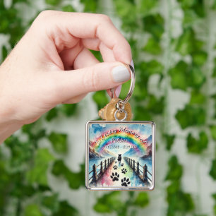 Rainbow Bridge Pet Loss Memory Petal Press Co. Schlüsselanhänger