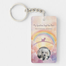 Rainbow Bridge Pet Memorial Keychain – Small Dog Schlüsselanhänger