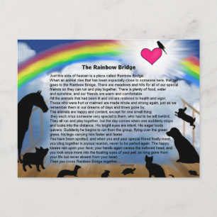 Rainbow Bridge Poem Postkarte