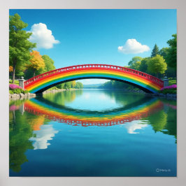Rainbow Bridge Reflektion Poster