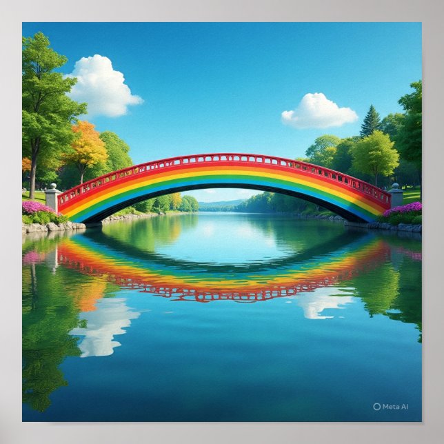 Rainbow Bridge Reflektion Poster (Vorne)