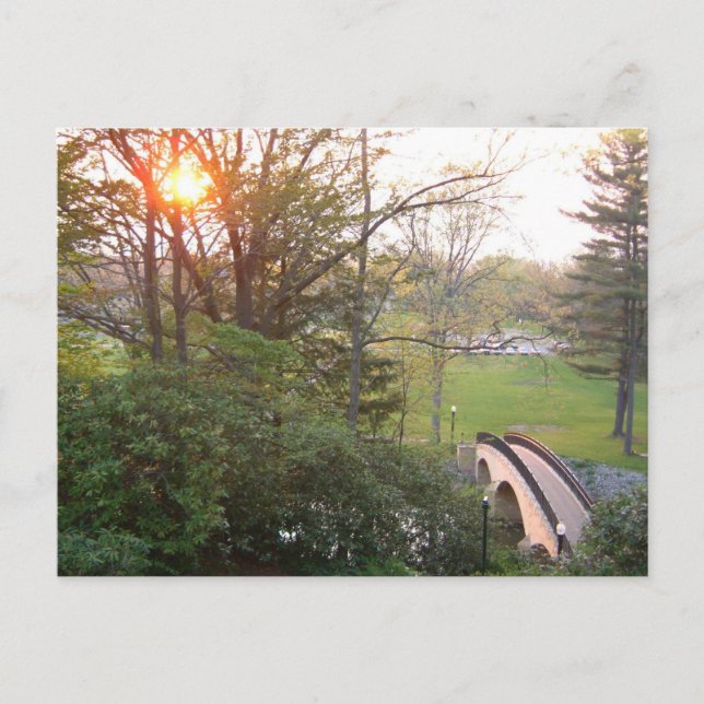 Rainbow Bridge Sunset an der Grove City Uni Postkarte (Vorderseite)