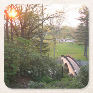 Rainbow Bridge Sunset an der Grove City Uni Rechteckiger Pappuntersetzer