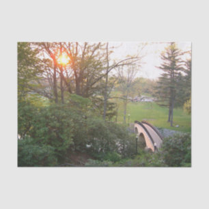 Rainbow Bridge Sunset an der Grove City Uni Seidenpapier