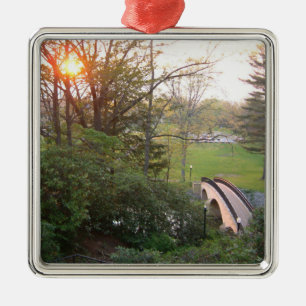 Rainbow Bridge Sunset an der Grove City Uni Silbernes Ornament