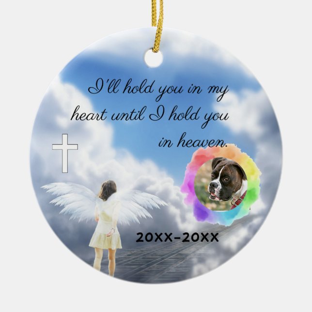 Rainbow Bridge Weihnachtsschmuck - Beileid für Hau (Vorne)