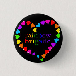Rainbow Brigade dunkel Button