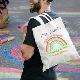 Rainbow Brigade Fun Colorful School Lehrer Geschen Tragetasche