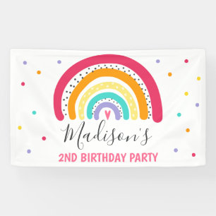 Rainbow Bright Birthday Party Banner