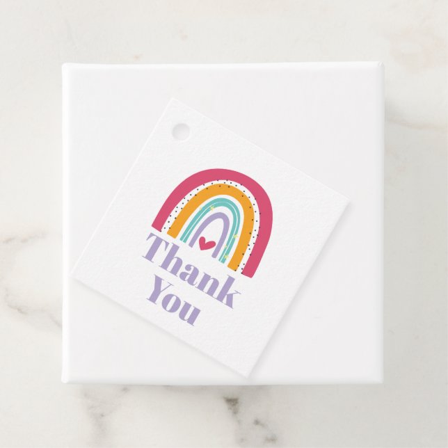 Rainbow Bright Birthday Party Geschenkanhänger (Beispiel)
