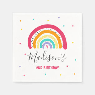 Rainbow Bright Birthday Party Serviette