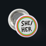 Rainbow Bright Circle Button<br><div class="desc">Dekorieren Sie Ihr Outfit mit diesem coolen Kunstknopf. Sie können ihn anpassen und auch Text hinzufügen. Karo in meinem Shop für viel mehr Farben und Muster! Lass mir Bescheid,  wenn du auch etwas Gewohntes willst.</div>