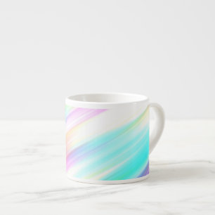 Rainbow Brush Strokes Cool Espressotasse