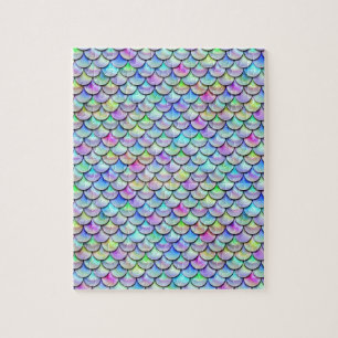 Rainbow Bubble Mermaid Scales Puzzle