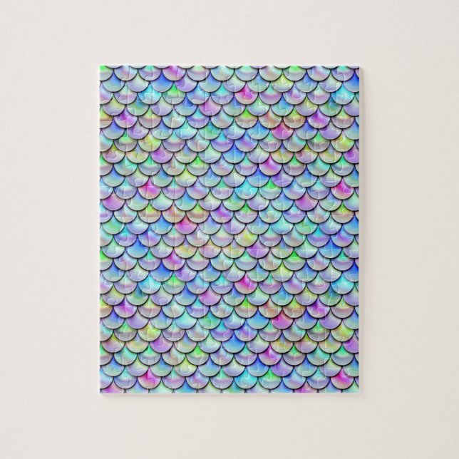 Rainbow Bubble Mermaid Scales Puzzle (Vertikal)