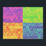 Rainbow-Bubble-Packung Pop Art Holzdruck<br><div class="desc">Pop Art Bubble Wrapper Muster in Regenbogenfarben</div>
