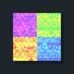 Rainbow-Bubble-Packung Pop Art Leinwanddruck<br><div class="desc">Pop Art Bubble Wrapper Muster in Regenbogenfarben</div>