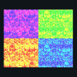 Rainbow-Bubble-Packung Pop Art Poster<br><div class="desc">Pop Art Bubble Wrapper Muster in Regenbogenfarben</div>