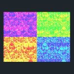 Rainbow-Bubble-Packung Pop Art Poster<br><div class="desc">Pop Art Bubble Wrapper Muster in Regenbogenfarben</div>