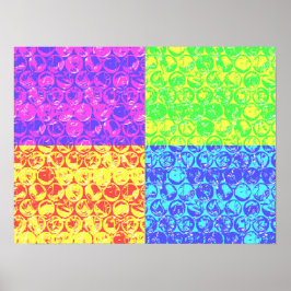 Rainbow-Bubble-Packung Pop Art Poster