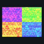 Rainbow-Bubble-Packung Pop Art Poster<br><div class="desc">Pop Art Bubble Wrapper Muster in Regenbogenfarben</div>