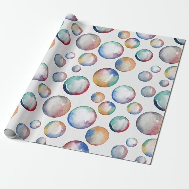 Rainbow Bubbles Geschenkpapier (Ungerollt)