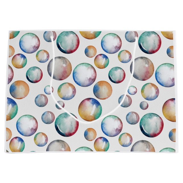 Rainbow Bubbles Geschenktasche Große Geschenktüte (Vorderseite)