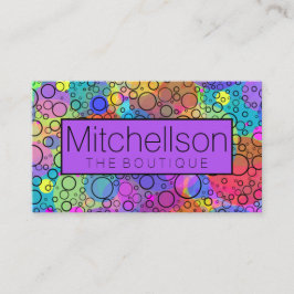 Rainbow Bubbles II RF Business Card Visitenkarte