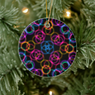 Rainbow Bubbles Keramik Ornament