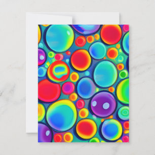 Rainbow Bubbles Mitteilungskarte