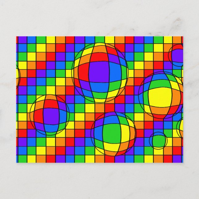 Rainbow Bubbles Postkarte (Vorderseite)