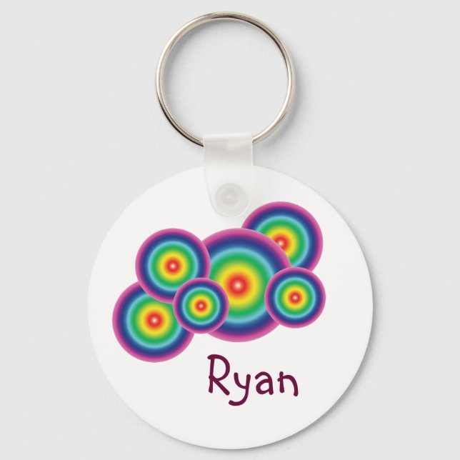 Rainbow Bubname Tag Schlüsselkette Schlüsselanhänger (Vorderseite)