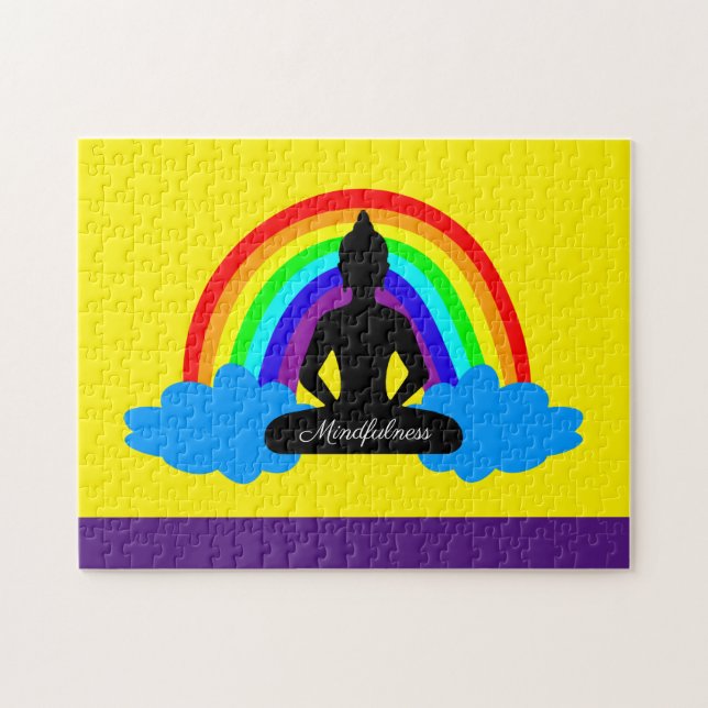 Rainbow Buddha & Mindfulness Yoga/Meditation Puzzle (Horizontal)